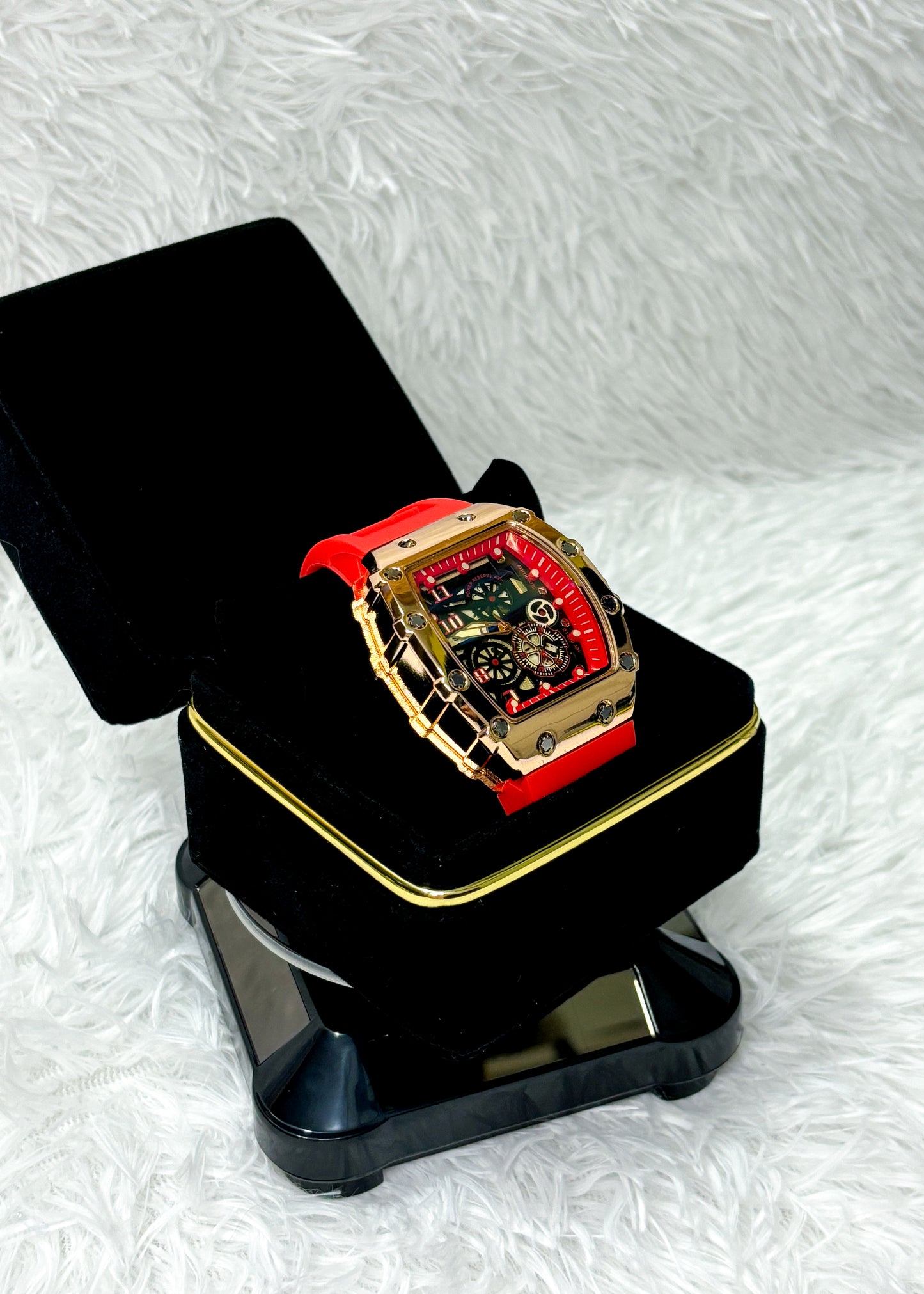 RELOJ RM "Sharp" GOLD RED 2K24