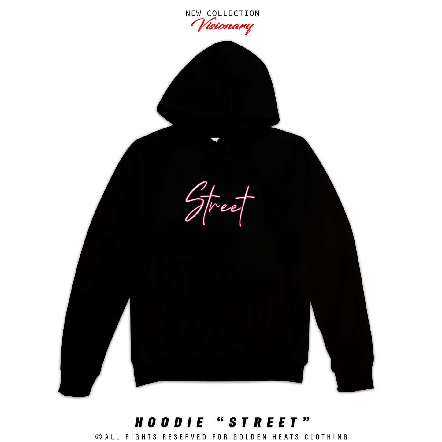 HOODIE "STREET" BLACK | Visionary Collection