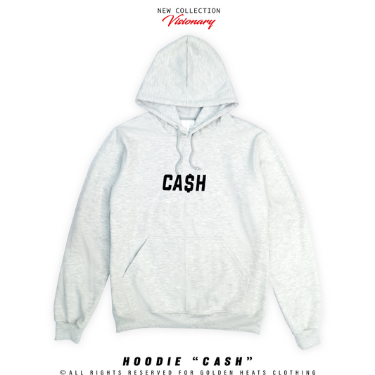 HOODIE "CA$H" GREY | Visionary Collection